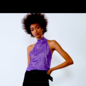Zara sequin top